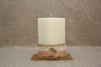 HK057 mit Glasteller apricot eckig